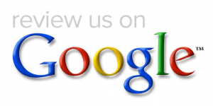 The image shows a screenshot of the Google search engine homepage with the Google logo prominently displayed at the top center, featuring its well-known multicolored design.